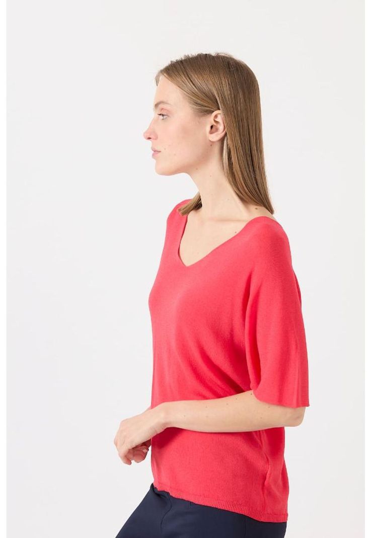 Sweater rojo manga corta PRIVILEGE-2