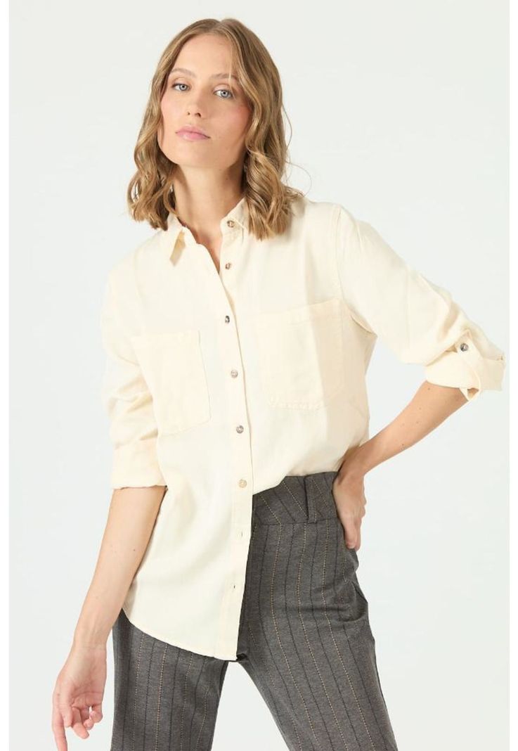 Blusa de lyocell crudo PRIVILEGE 2176-0
