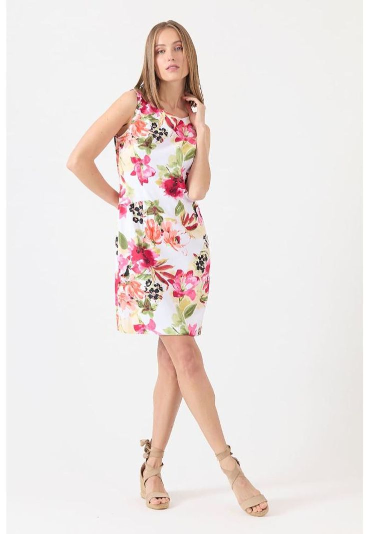 Vestido blanco flores PRIVILEGE 1137-0