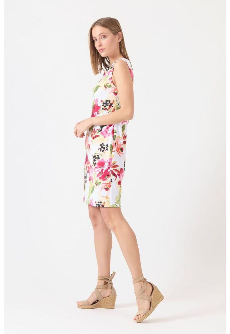 Vestido blanco flores PRIVILEGE 1137-1