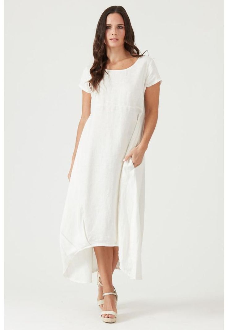 Vestido de lino blanco-1