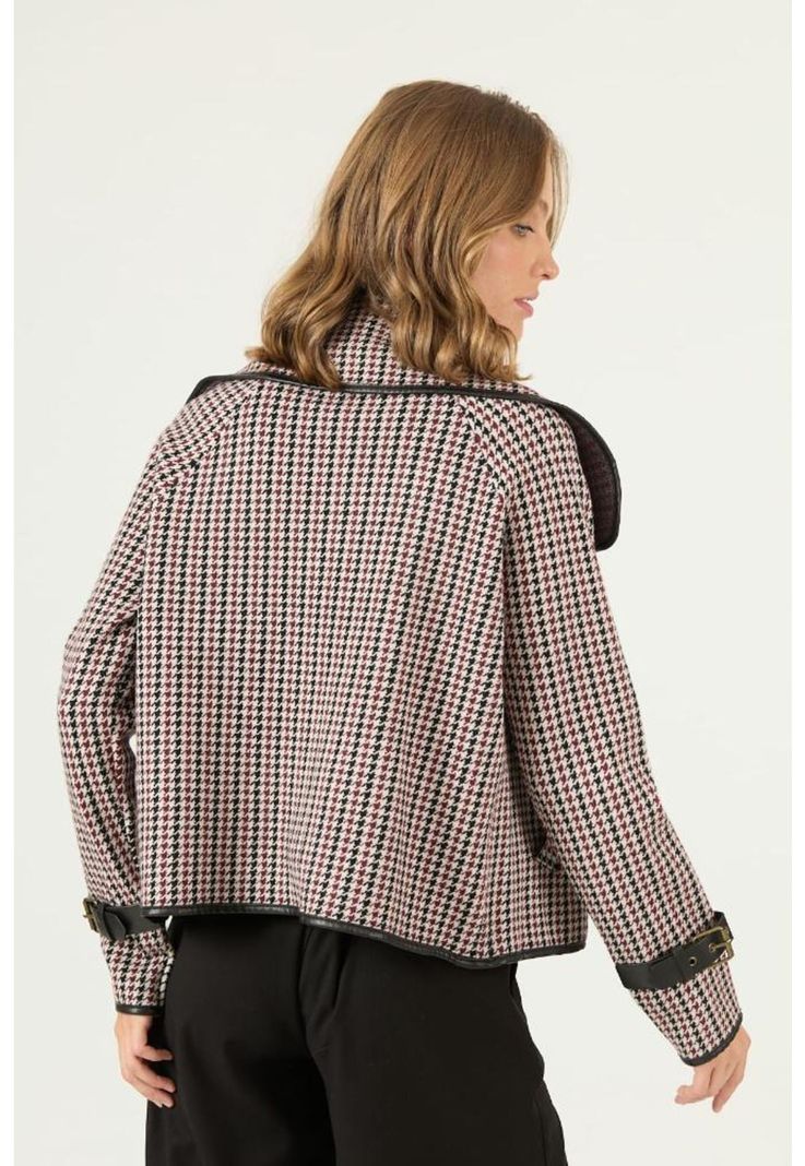Chaqueta burdeo cuadros PRIVILEGE 2227-4