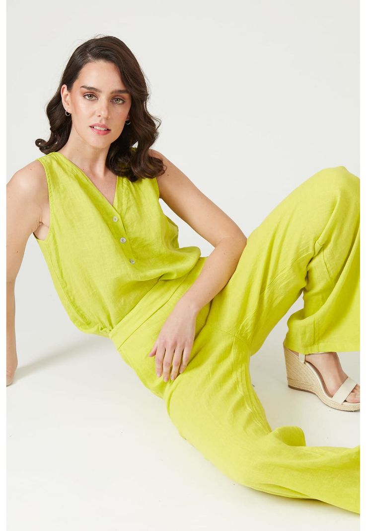Pantalon de lino straight lima-0