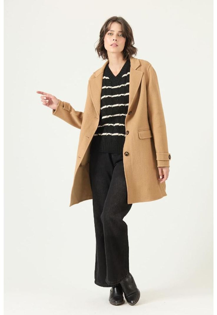 Abrigo con wool blend camel PRIVILEGE 2728-0