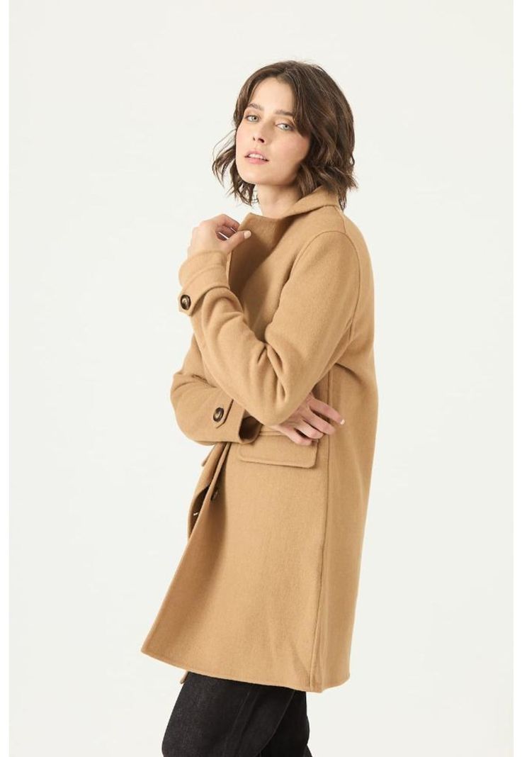 Abrigo con wool blend camel PRIVILEGE 2728-1