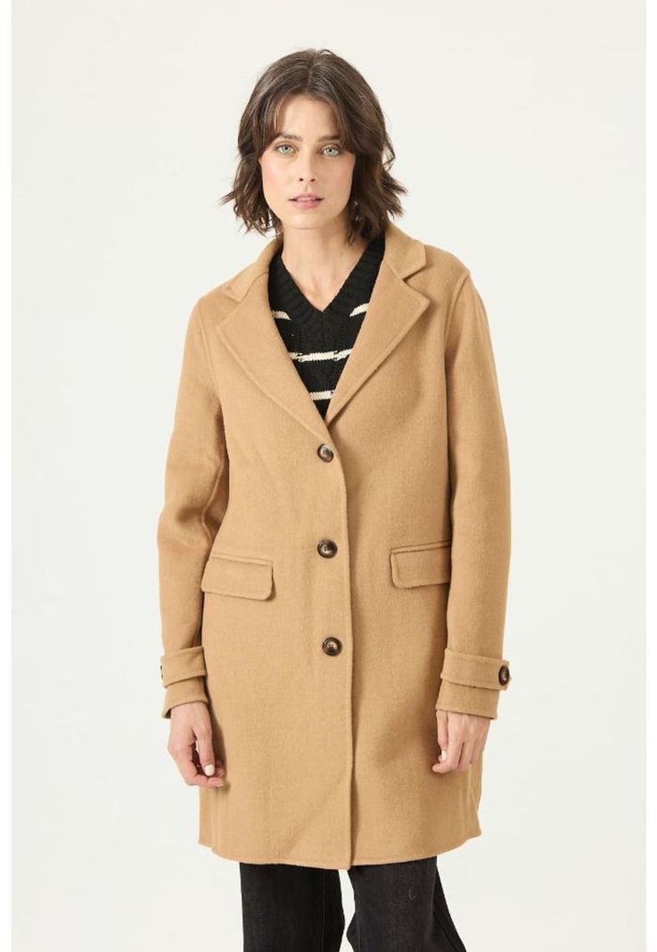 Abrigo con wool blend camel PRIVILEGE 2728-2