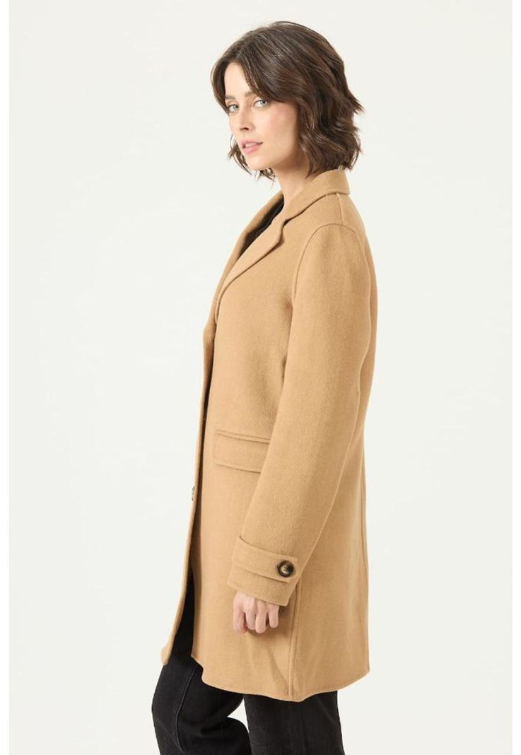 Abrigo con wool blend camel PRIVILEGE 2728-3