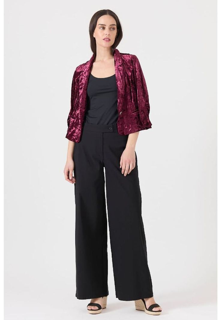 Pantalon wide leg negro PRIVILEGE 1097-0