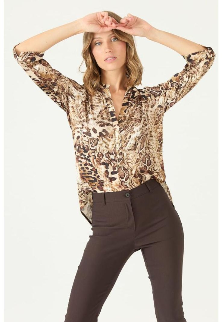 Blusa crudo animal print PRIVILEGE 2385-0