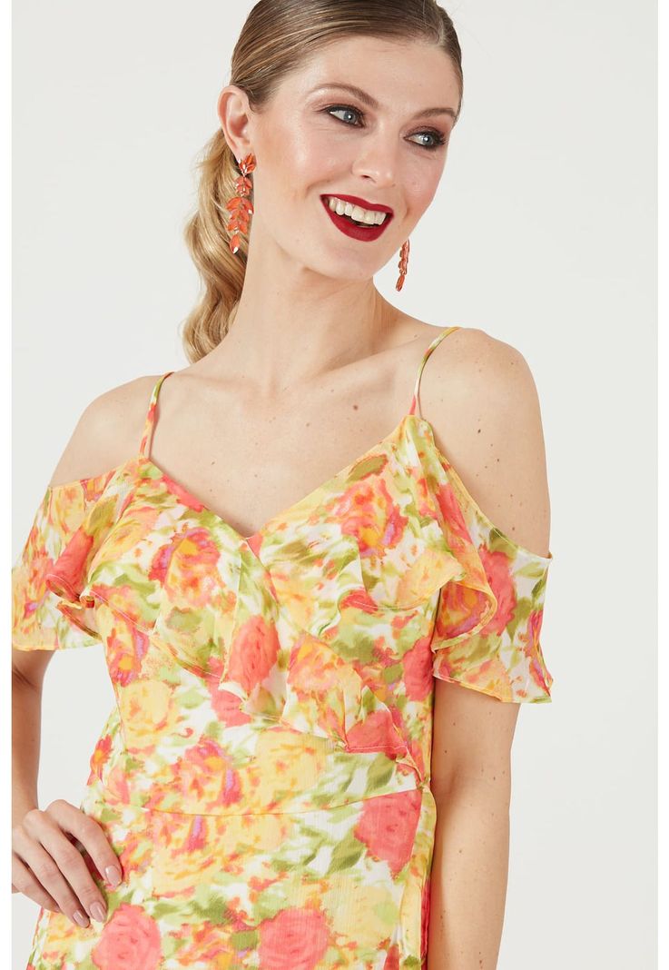 Vestido amarillo estampado-1