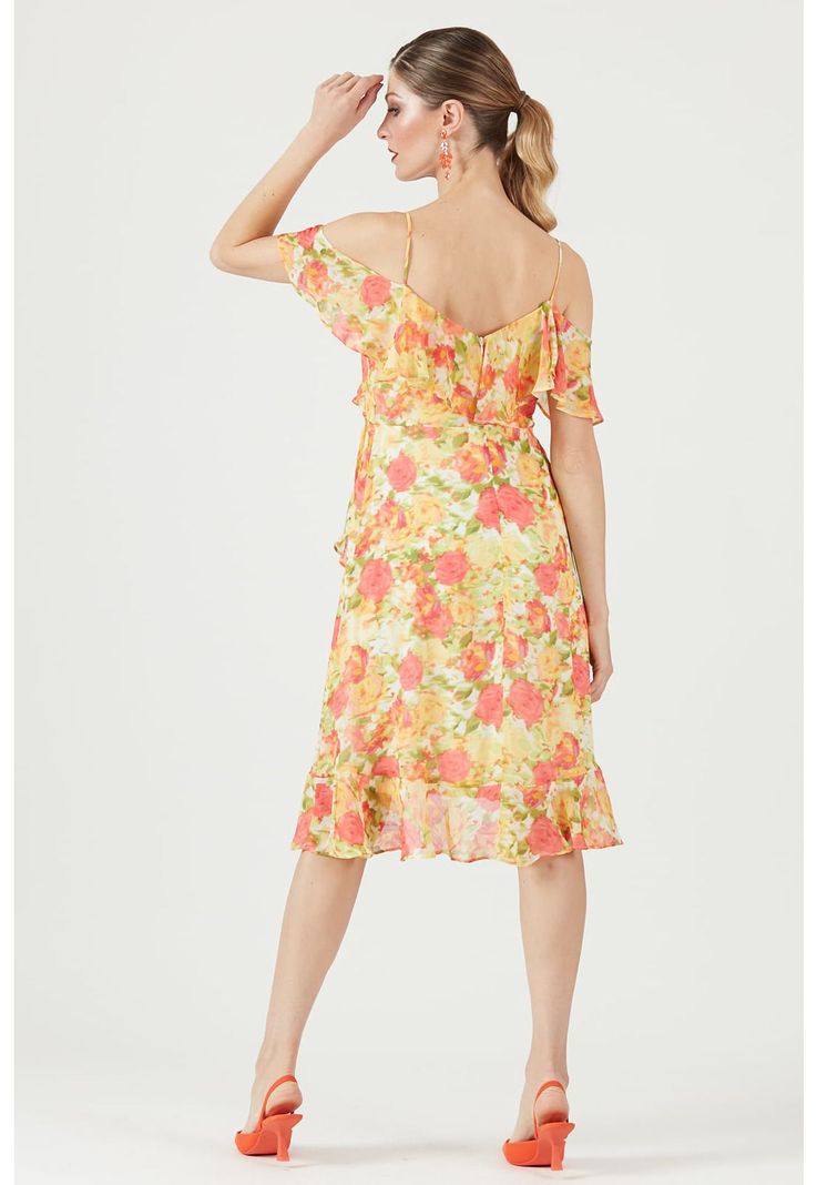 Vestido amarillo estampado-3