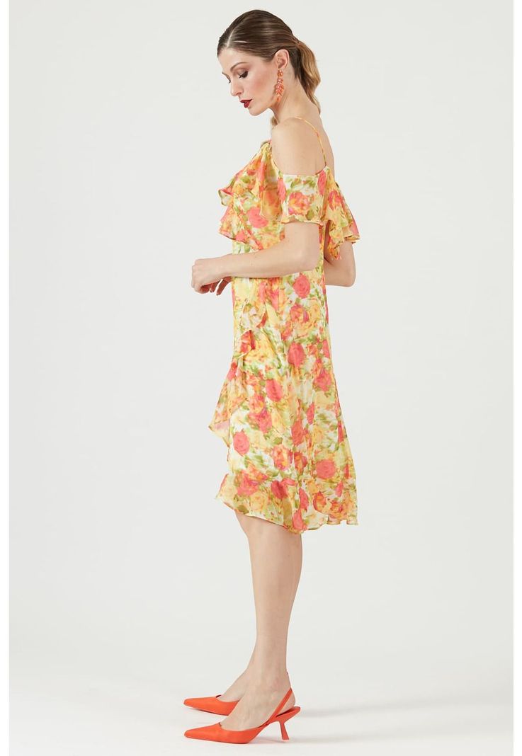 Vestido amarillo estampado-4