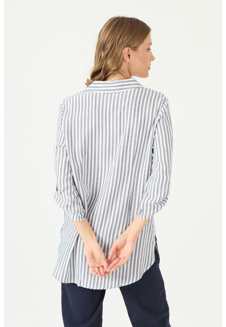 Blusa azul rayas PRIVILEGE 2174-4