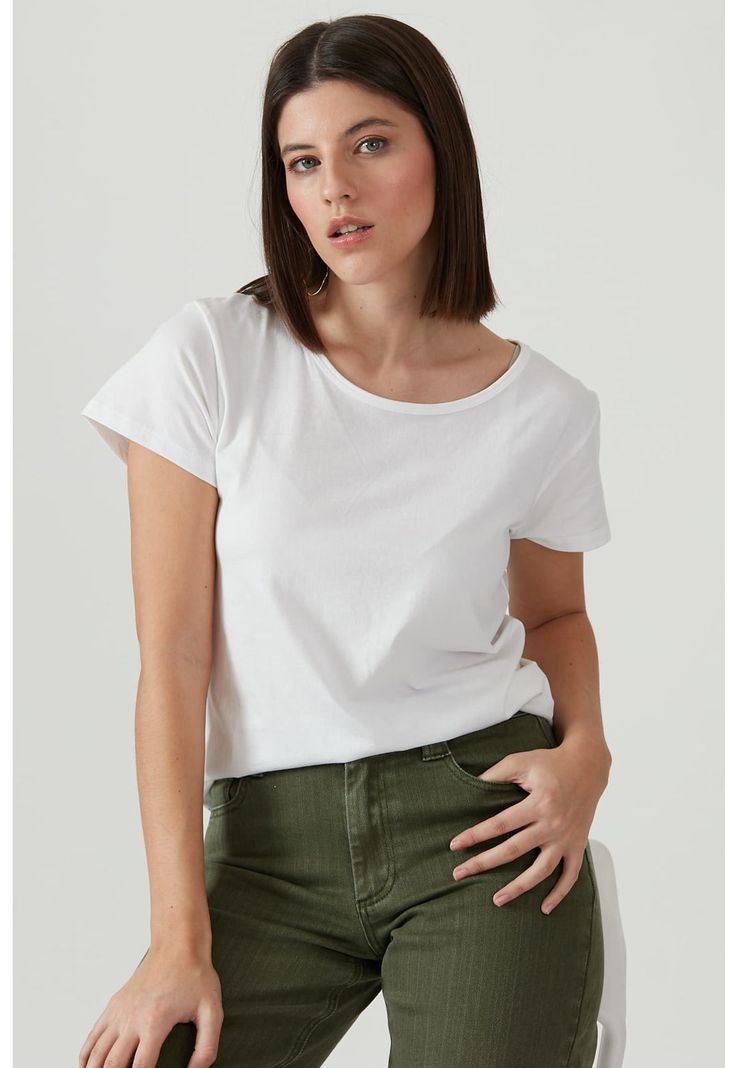 Polera de algodon pima blanca-1