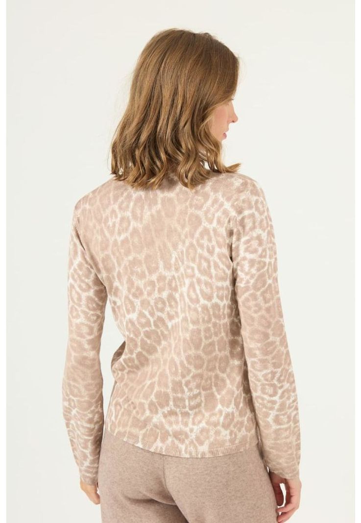 Sweater beige animal print PRIVILEGE 2443-4