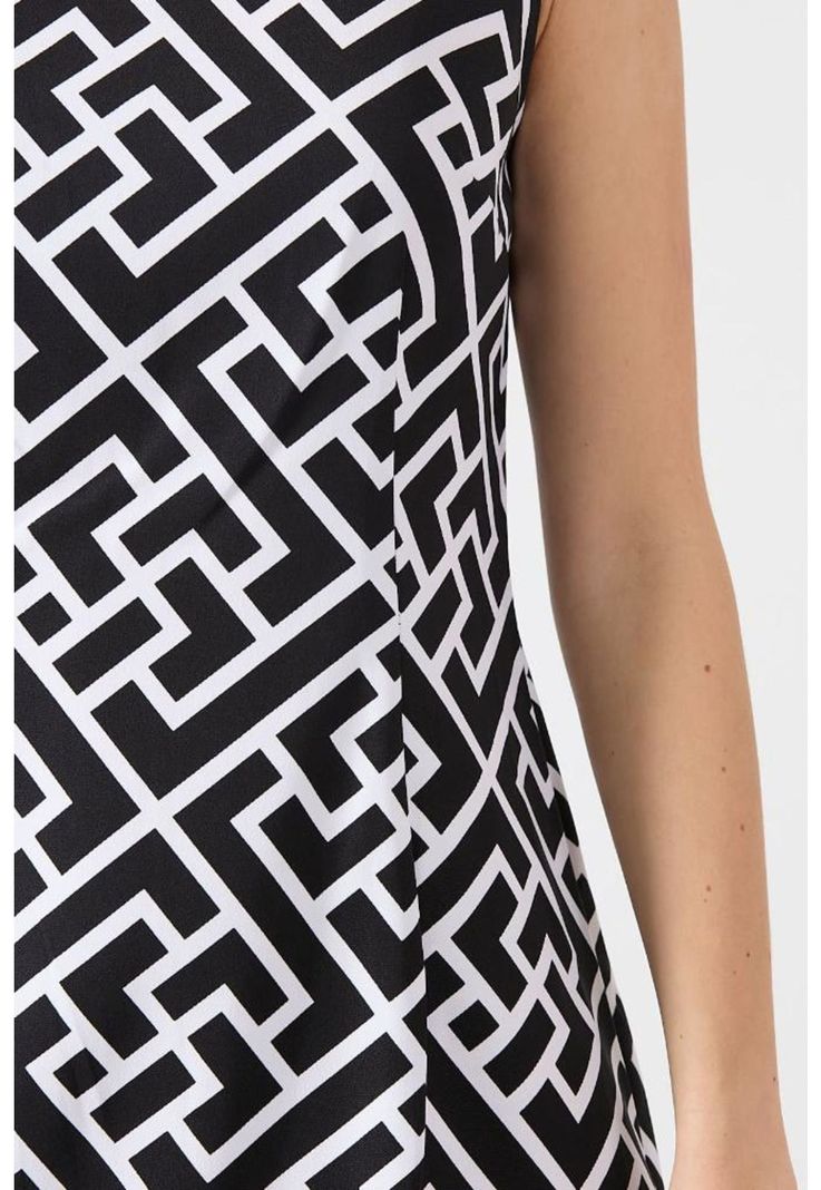 Vestido negro estampado PRIVILEGE 1134-5