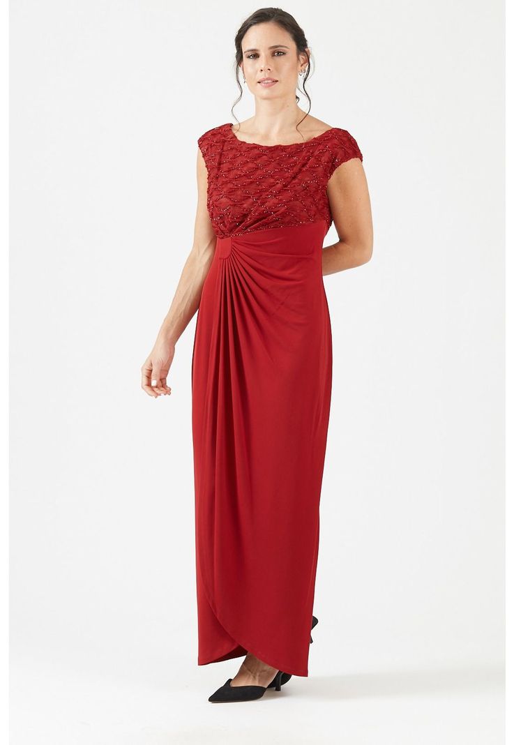 Vestido rojo oscuro-0