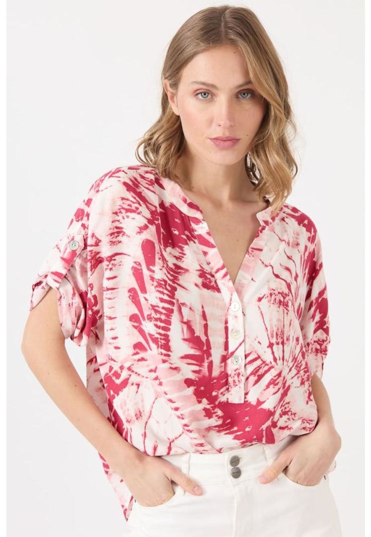 Blusa roja estampada PRIVILEGE 1599-0