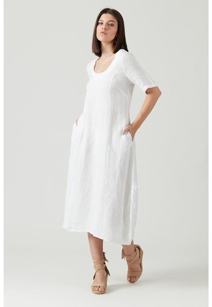 Vestido de lino blanco-1