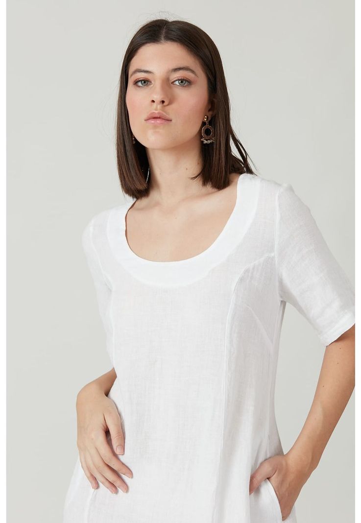 Vestido de lino blanco-2