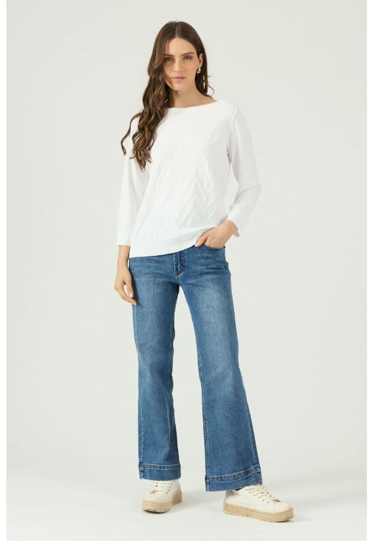 Sweater blanco manga 3/4 PRIVILEGE-0