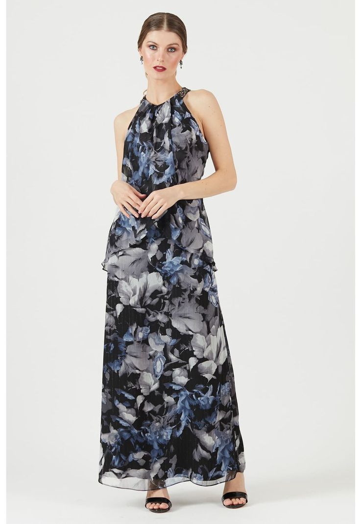 Vestido negro estampado-0
