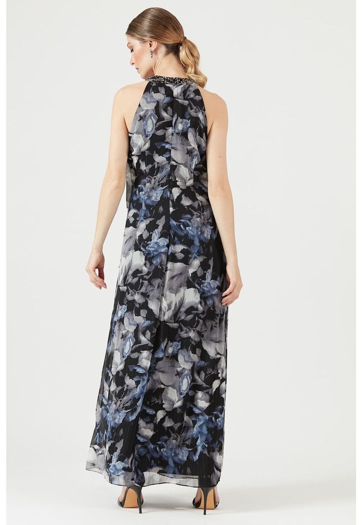 Vestido negro estampado-1