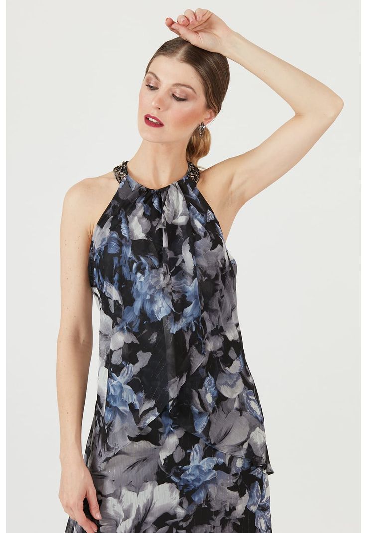 Vestido negro estampado-3