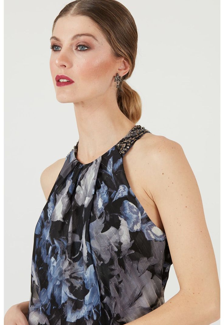 Vestido negro estampado-4