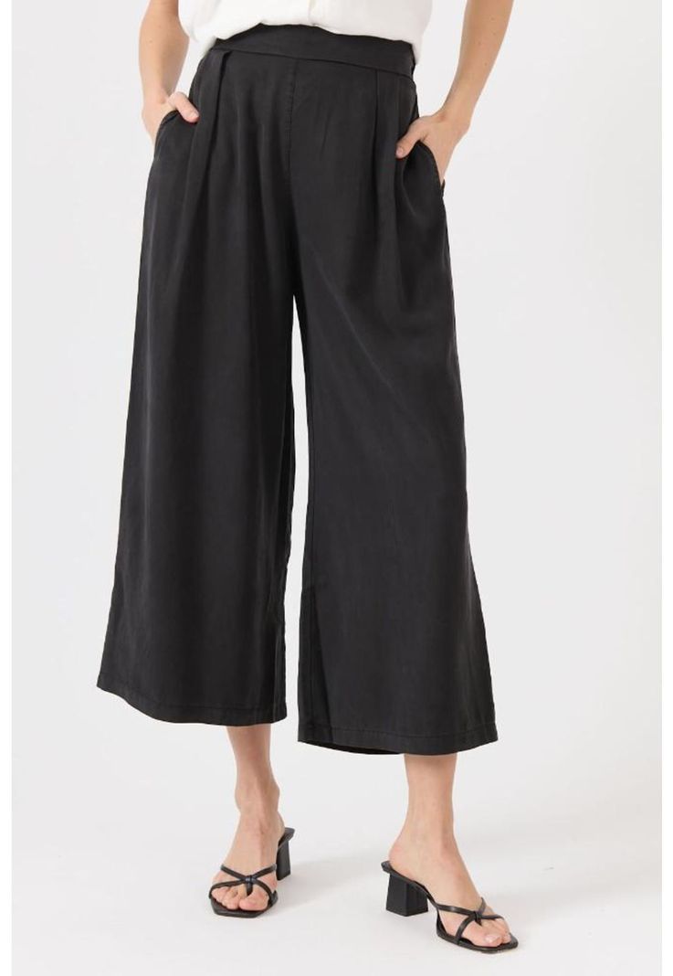 Pantalon de tencel wide leg negro PRIVILEGE 1427-1