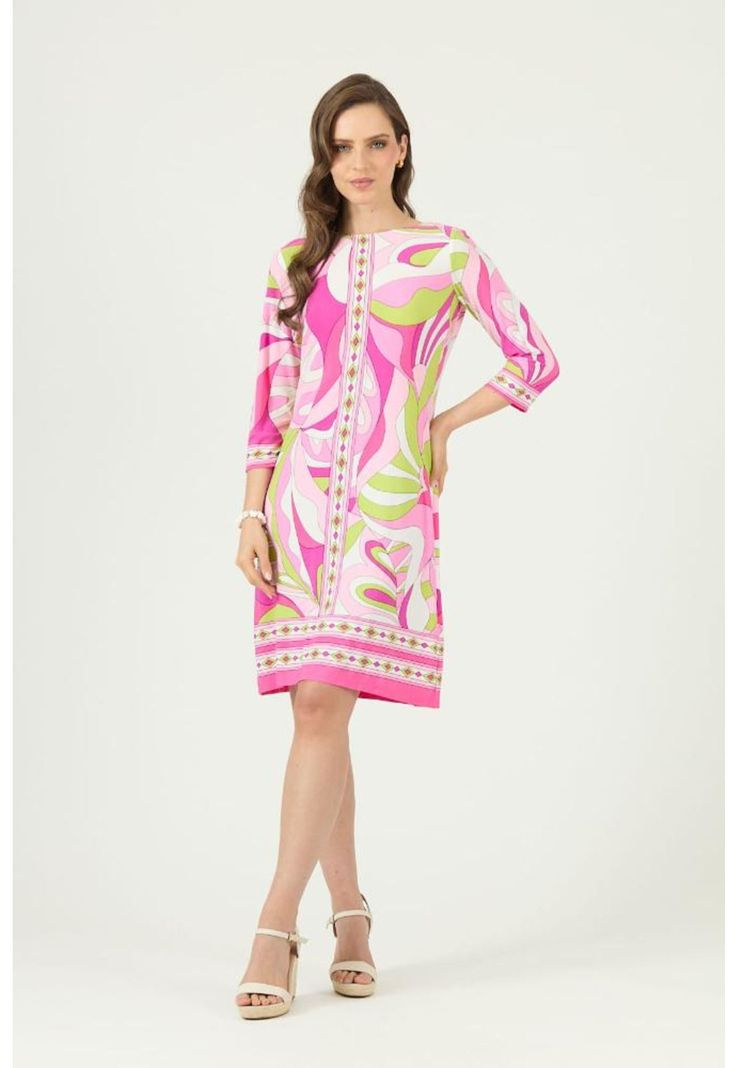 Vestido rosa estampado PRIVILEGE 1411-1
