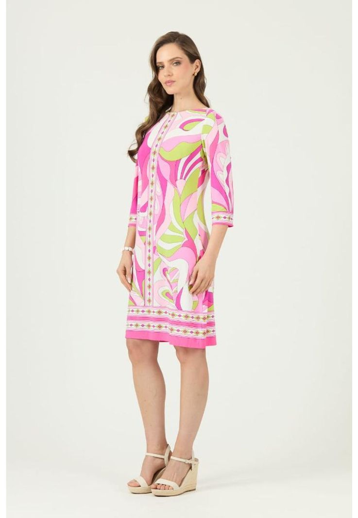 Vestido rosa estampado PRIVILEGE 1411-3