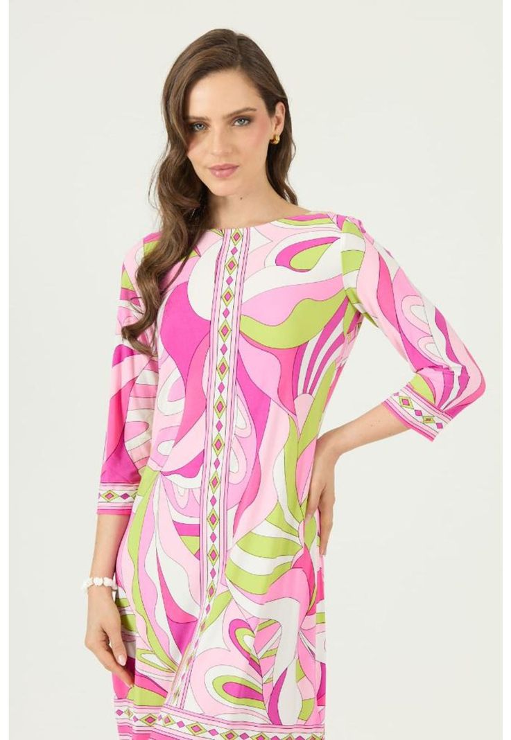 Vestido rosa estampado PRIVILEGE 1411-4