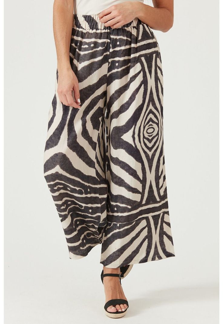 Pantalon de lino straight negro-1