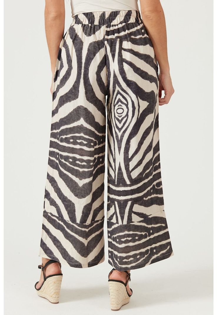 Pantalon de lino straight negro-2