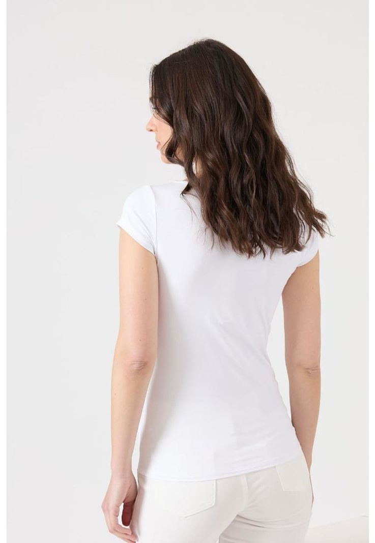 Polera poliamida blanca manga corta PRIVILEGE-3