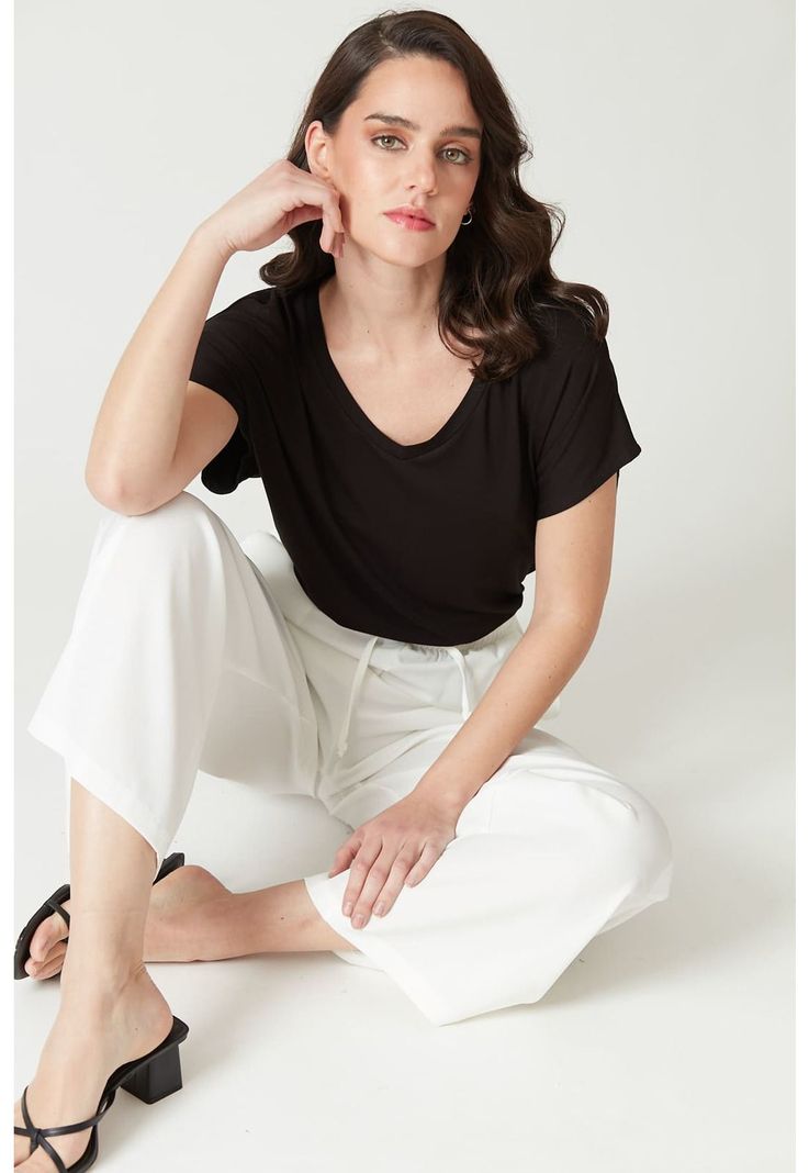 Pantalon wide leg blanco-0