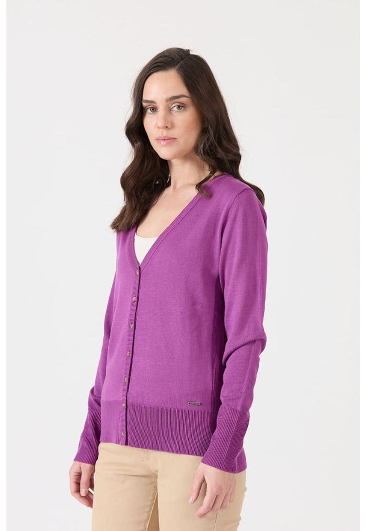Cardigan morado manga larga PRIVILEGE-2