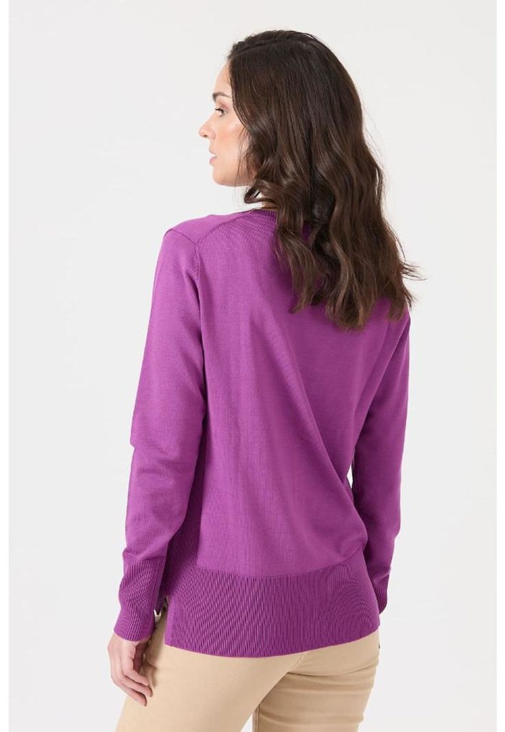 Cardigan morado manga larga PRIVILEGE-3