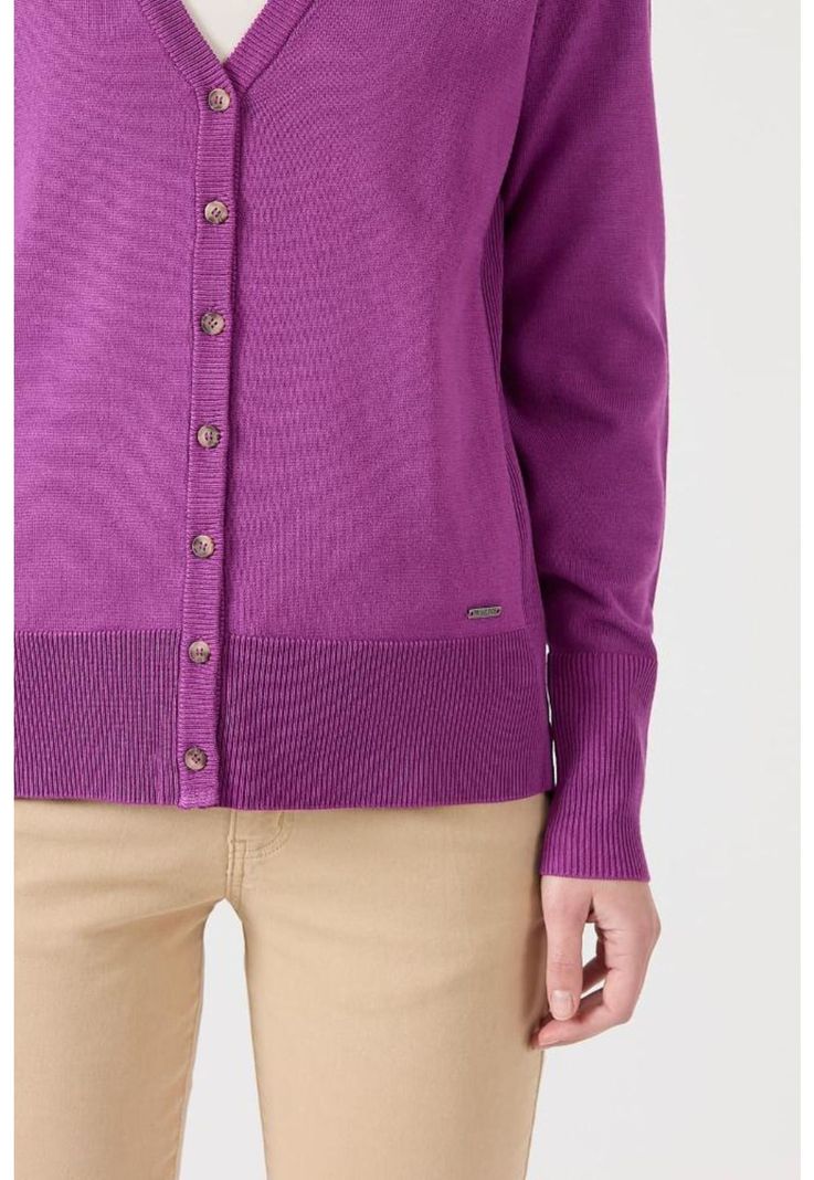 Cardigan morado manga larga PRIVILEGE-4