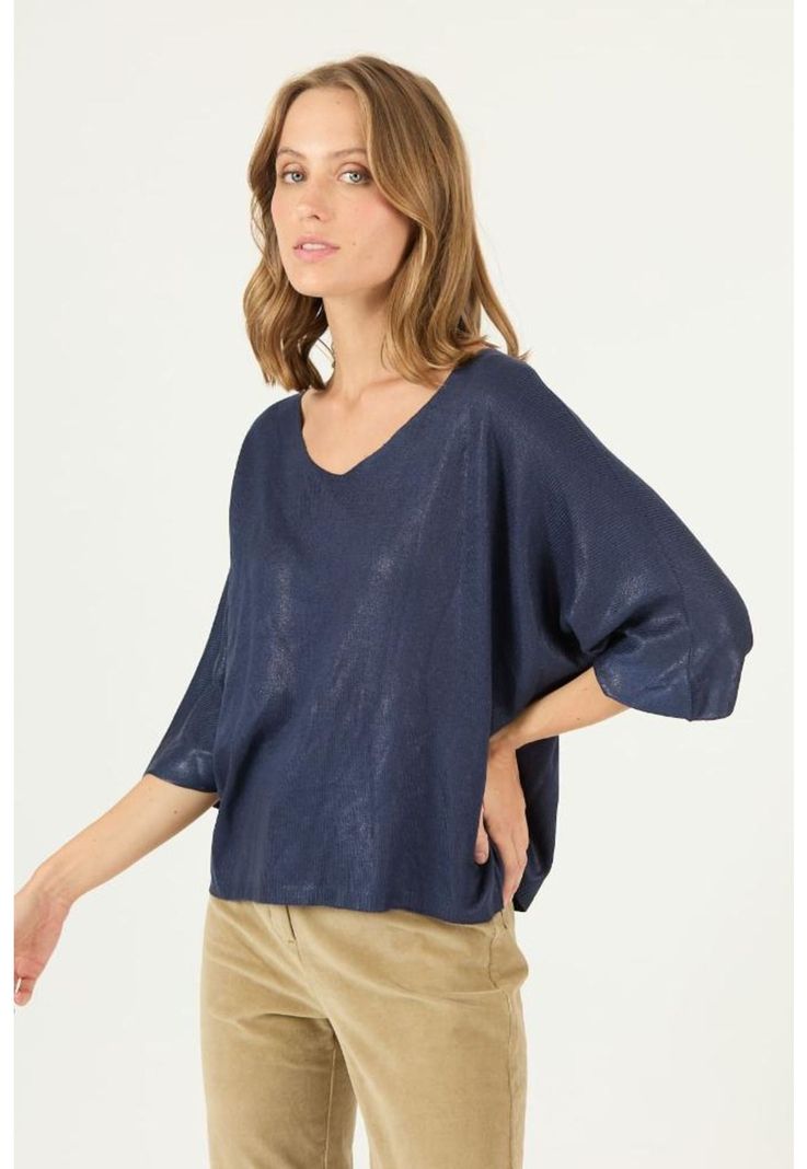 Sweater azul marino PRIVILEGE 2407-3