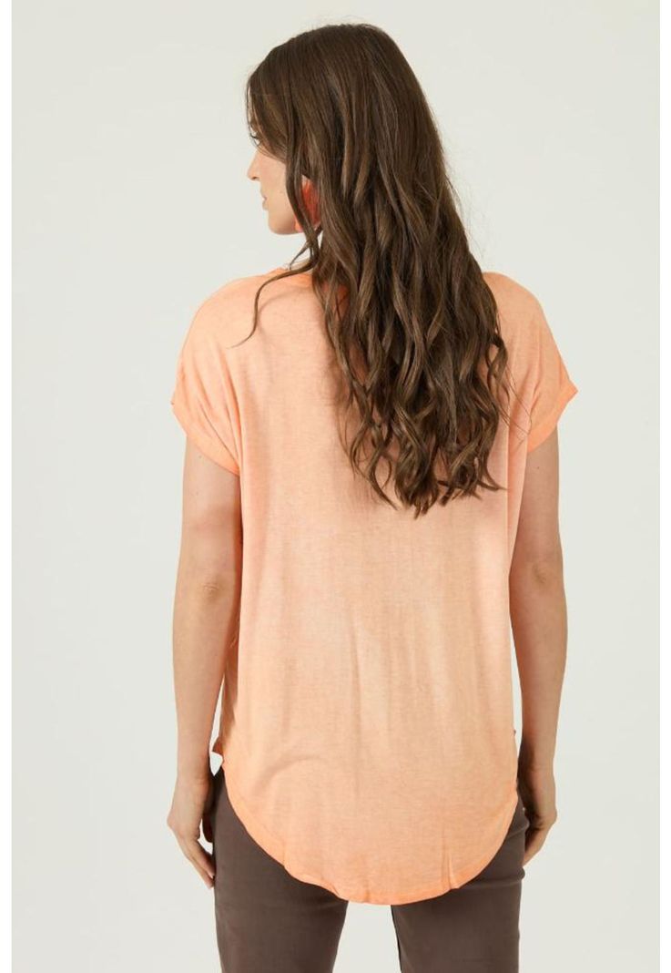 Polera naranja manga corta PRIVILEGE-2
