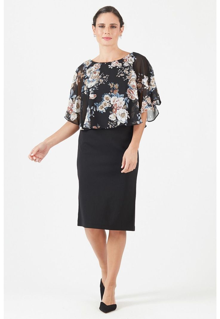 Vestido negro estampado PRIVILEGE 7-0
