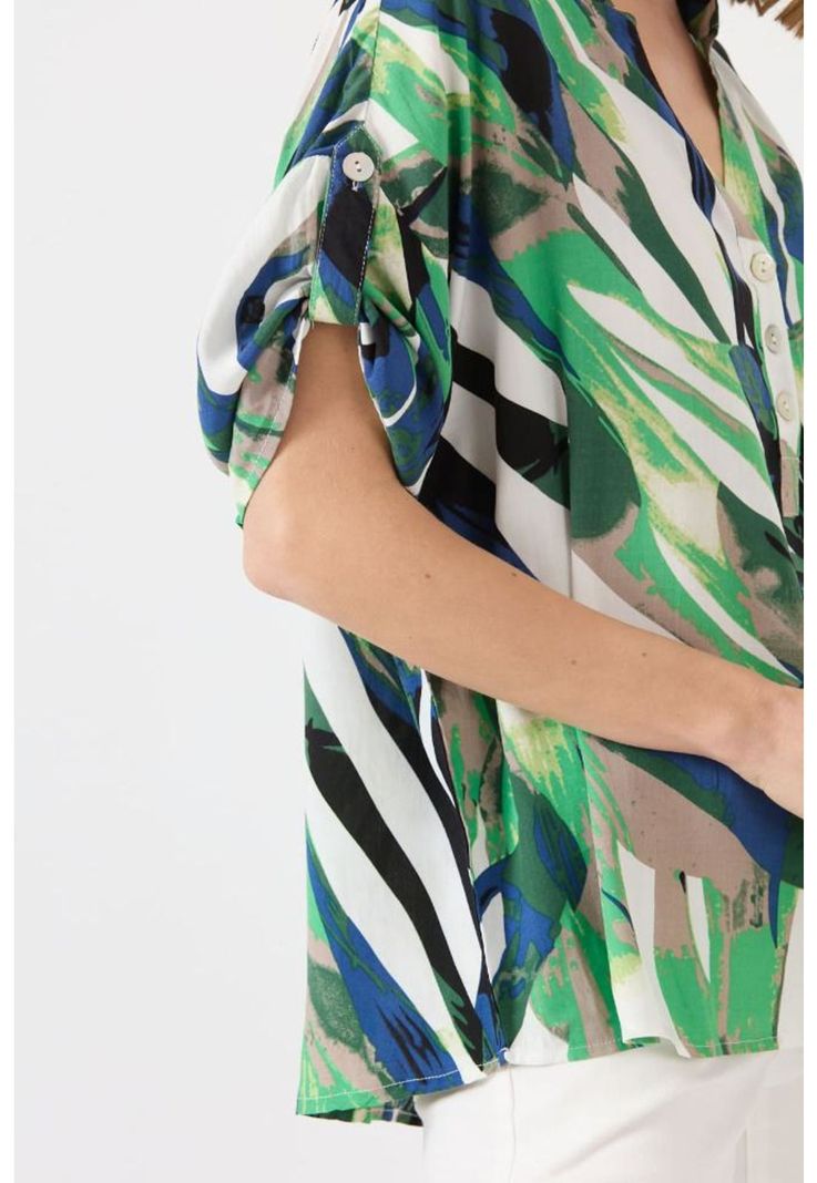 Blusa verde estampada PRIVILEGE 1598-1