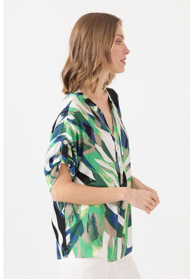 Blusa verde estampada PRIVILEGE 1598-2