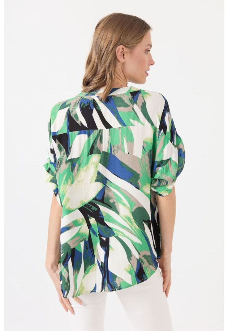 Blusa verde estampada PRIVILEGE 1598-3