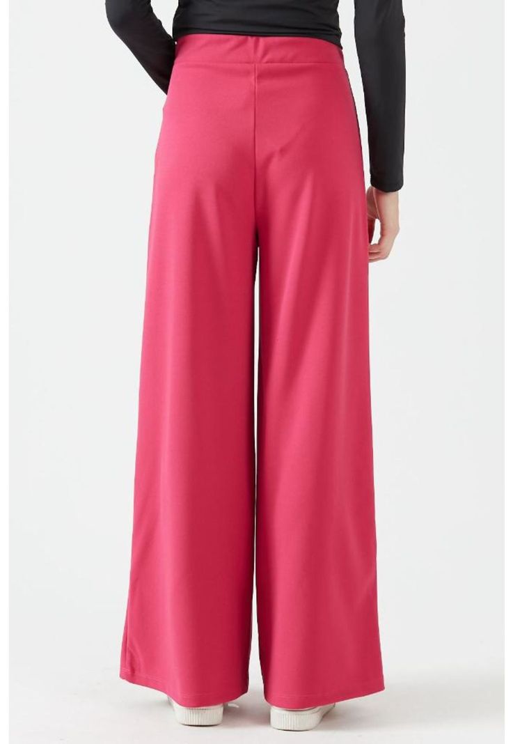 Pantalon palazzo fucsia-1