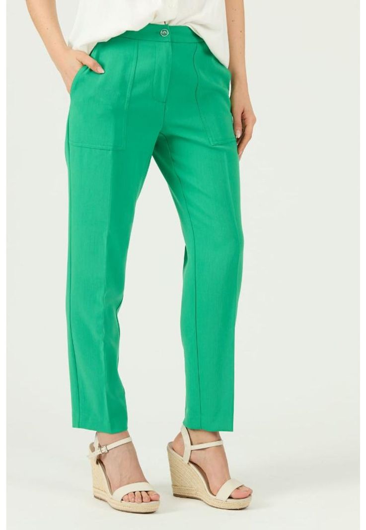 Pantalon straight verde PRIVILEGE 1083-0