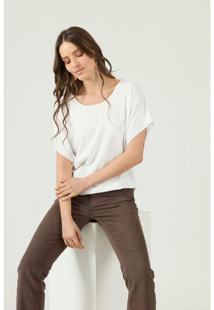 Sweater blanco manga corta PRIVILEGE-0