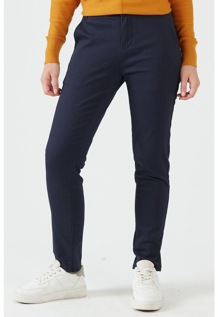 Pantalon slim fit azul marino-0